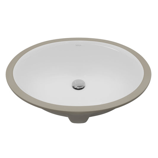 Valera 18" Oval Undermount Vitreous China Bathroom Sink In White