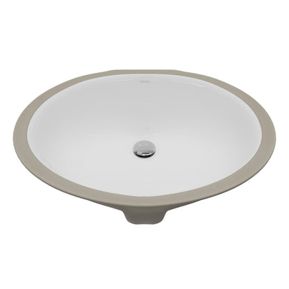 Valera 19" Oval Undermount Vitreous China Bathroom Sink In White