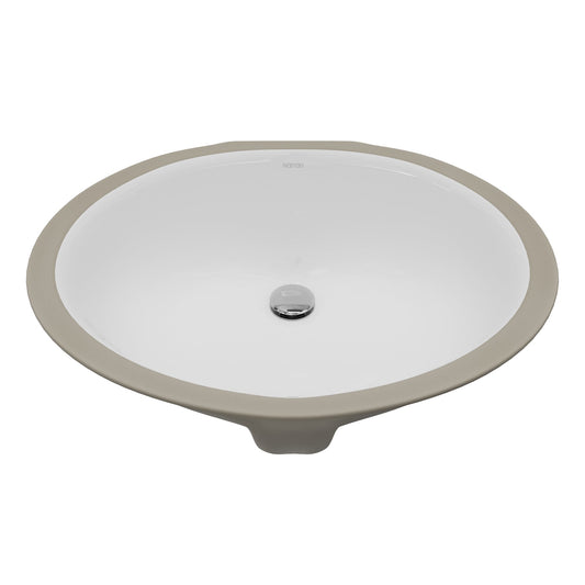 Valera 19" Oval Undermount Vitreous China Bathroom Sink In White
