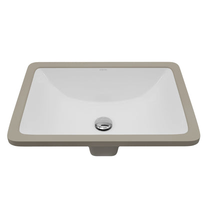 Valera 18" Rectangular Undermount Vitreous China Bathroom Sink In White