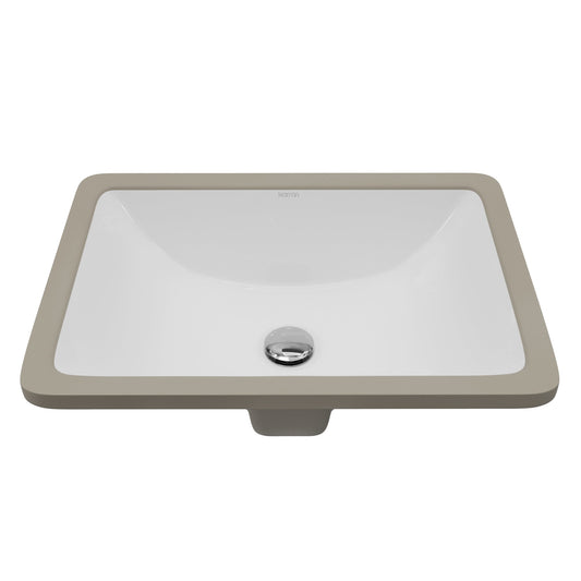 Valera 18" Rectangular Undermount Vitreous China Bathroom Sink In White