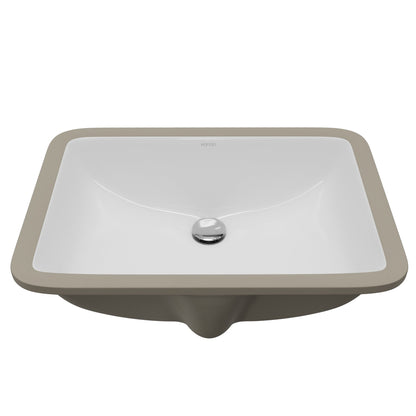 Valera 21" Rectangular Undermount Vitreous China Bathroom Sink In White