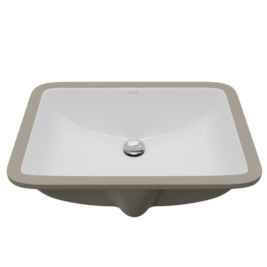 Valera 21" Rectangular Undermount Vitreous China Bathroom Sink In White