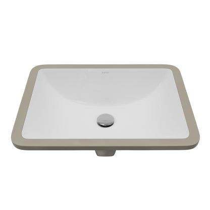 Valera 21" Rectangular Undermount Vitreous China Bathroom Sink In White