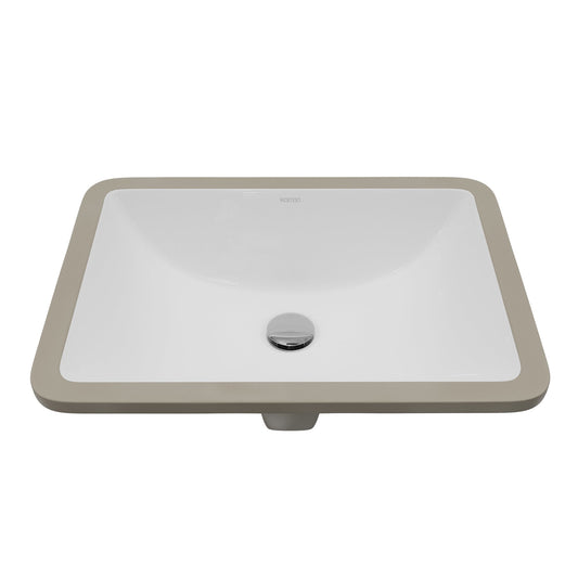 Valera 21" Rectangular Undermount Vitreous China Bathroom Sink In White