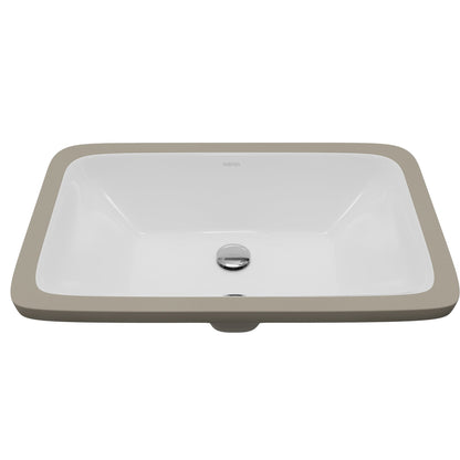 Valera 21" Rectangular Undermount Vitreous China Bathroom Sink In White