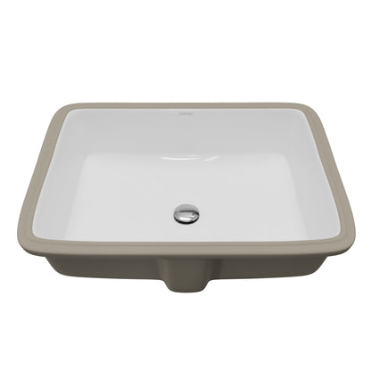 Valera 20" Rectangular Undermount Vitreous China Bathroom Sink In White