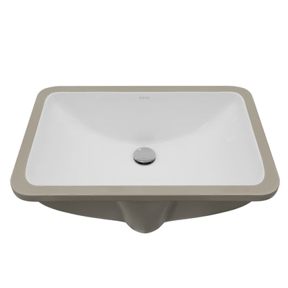 Valera 21" Rectangular Undermount Vitreous China Bathroom Sink In White
