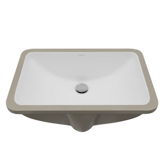 Valera 21" Rectangular Undermount Vitreous China Bathroom Sink In White