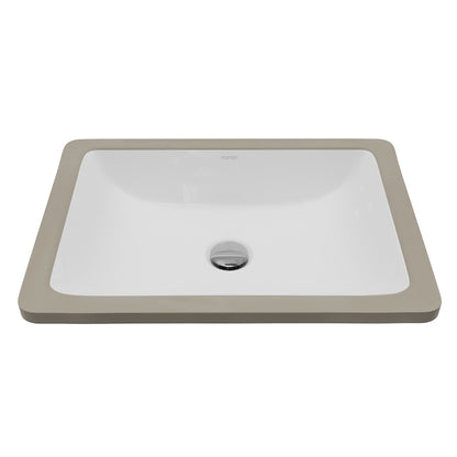 Valera 18" Rectangular Undermount Vitreous China Bathroom Sink In White