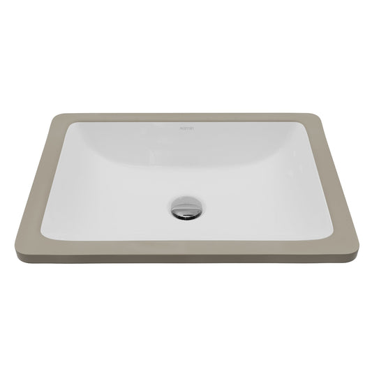 Valera 18" Rectangular Undermount Vitreous China Bathroom Sink In White