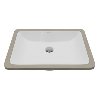 Valera 20" Rectangular Undermount Vitreous China Bathroom Sink In White