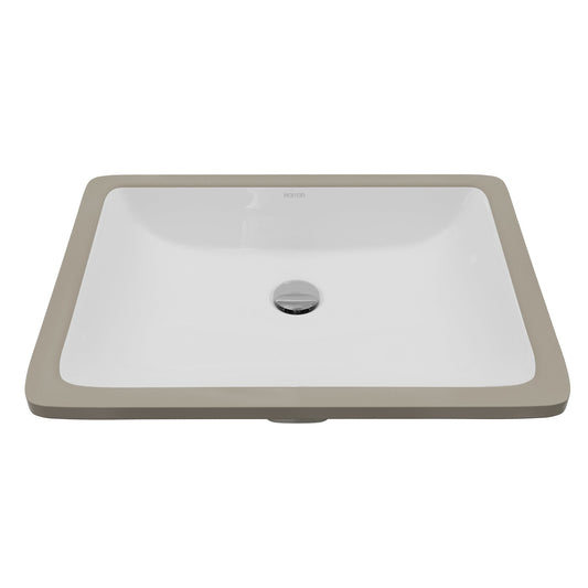 Valera 20" Rectangular Undermount Vitreous China Bathroom Sink In White