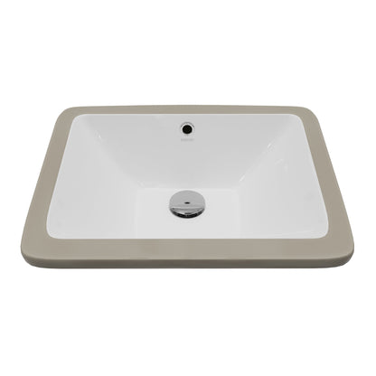 Valera 17" Rectangular Undermount Vitreous China Bathroom Sink In White