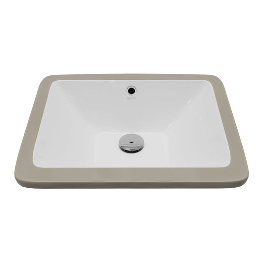 Valera 17" Rectangular Undermount Vitreous China Bathroom Sink In White