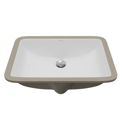 Valera 21" Rectangular Undermount Vitreous China Bathroom Sink In White