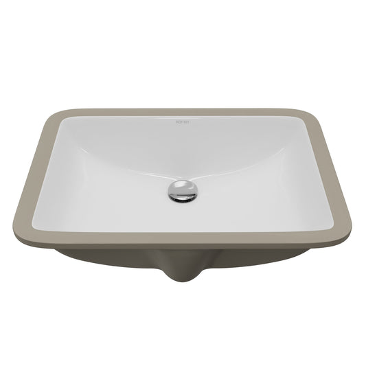 Valera 21" Rectangular Undermount Vitreous China Bathroom Sink In White