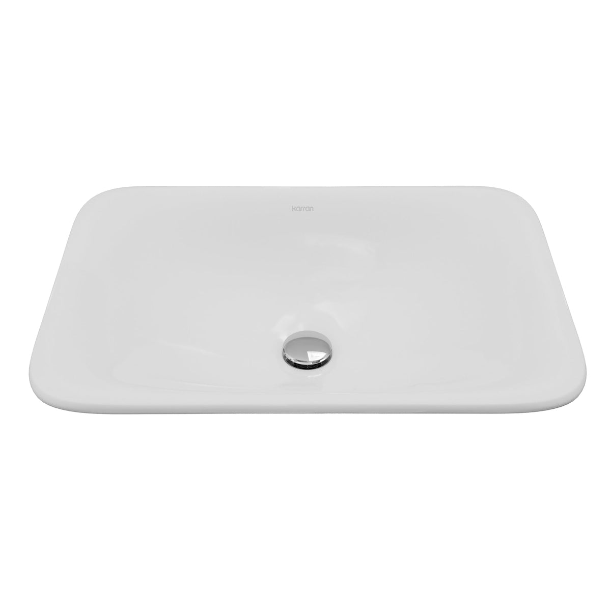 21" Top Mount Vitreous China Bathroom Sink In White