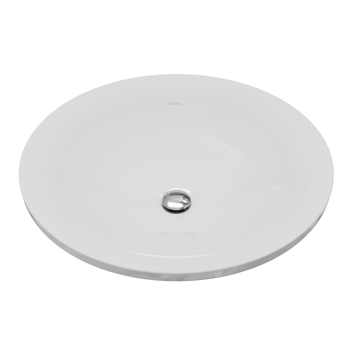 17-3/4" Top Mount Vitreous China Bathroom Sink In White