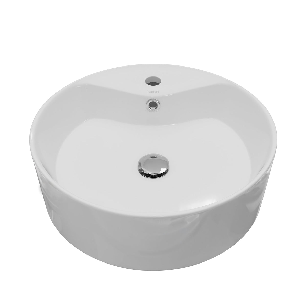 18" Vessel Vitreous China Bathroom Sink In White