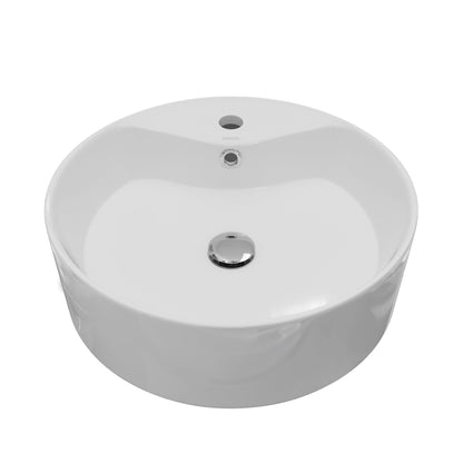 18" Vessel Vitreous China Bathroom Sink In White