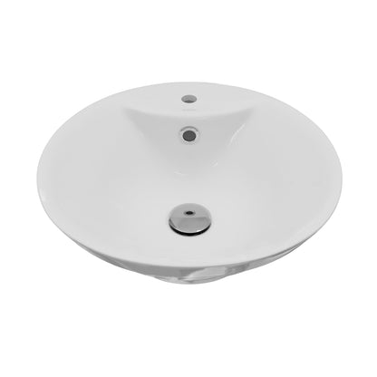 18" Vessel Vitreous China Bathroom Sink In White