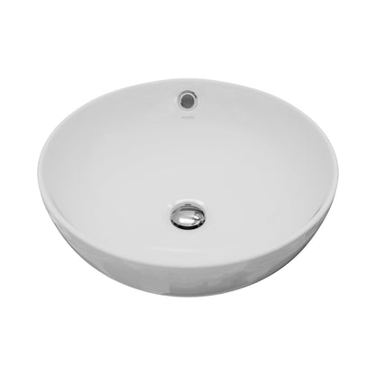 16" Vessel Vitreous China Bathroom Sink In White