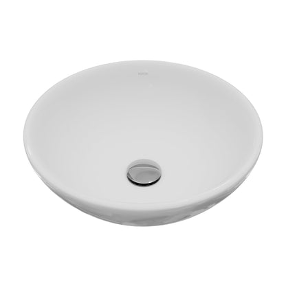 15" Vessel Vitreous China Bathroom Sink In White