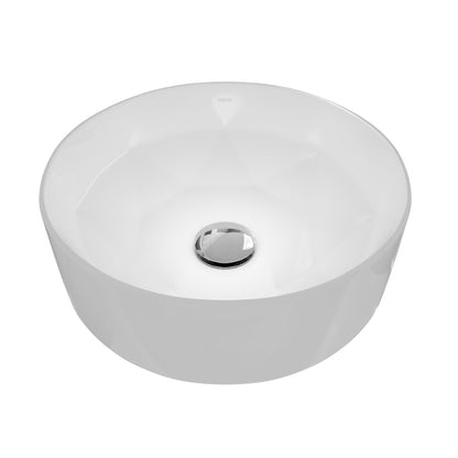 16" Vessel Vitreous China Bathroom Sink In White