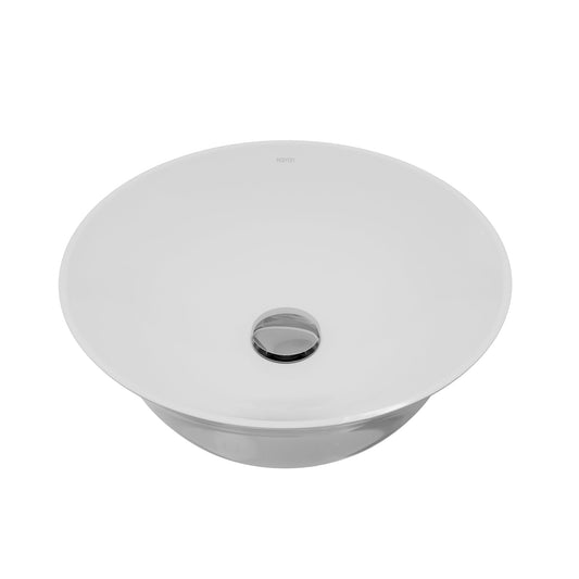16" Vessel Vitreous China Bathroom Sink In White