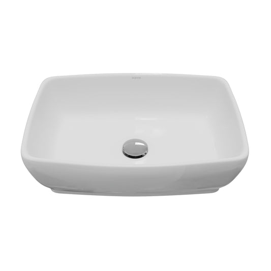 19" Vessel Vitreous China Bathroom Sink In White