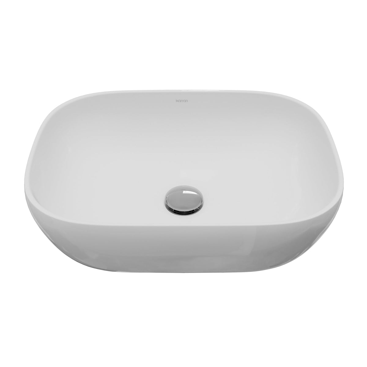 19" Vessel Vitreous China Bathroom Sink In White