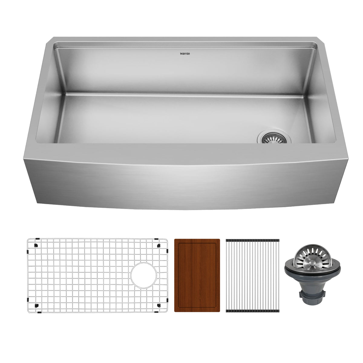 36" Farmhouse Large Single Bowl Stainless Steel Workstation Kitchen Sink