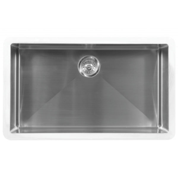 32-1/2" Seamless Undermount Large Single Bowl Stainless Steel Kitchen Sink