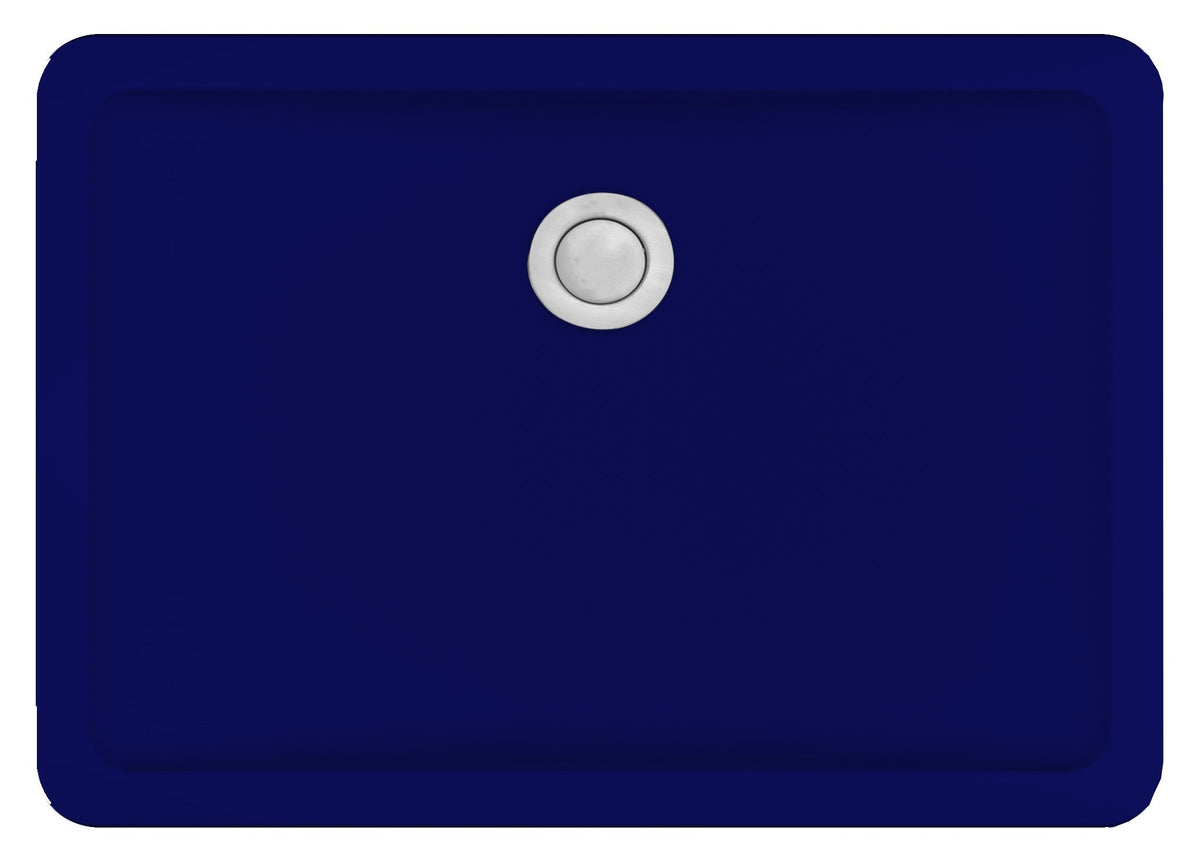 20" Seamless Undermount Quartz Composite Bathroom Sink In Blue