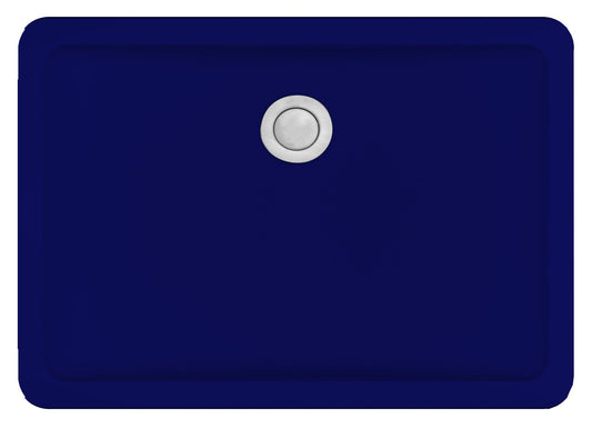 20" Seamless Undermount Quartz Composite Bathroom Sink In Blue