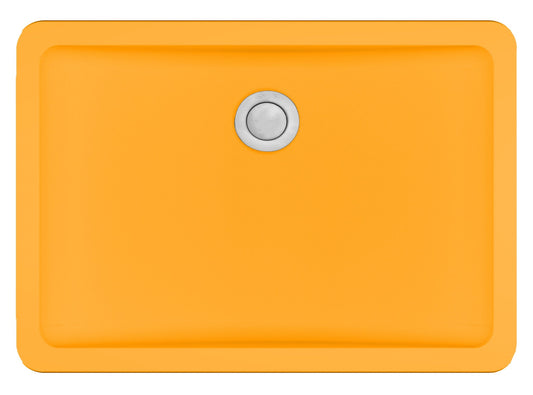 20" Seamless Undermount Quartz Composite Bathroom Sink In Orange