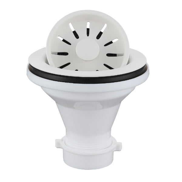 3-1/2" Basket Strainer In White