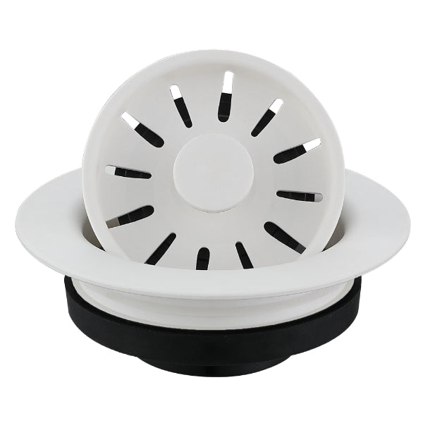 3-1/2" Decorative Disposal Flange In White