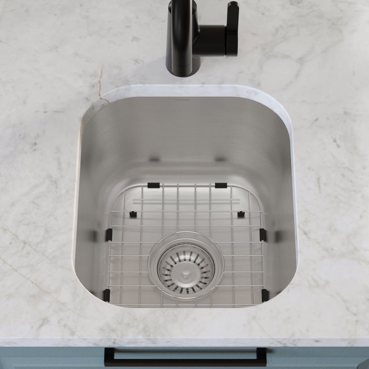Profile 15" Undermount 16 Gauge Stainless Steel Single Bowl Bar Sink with Accessories
