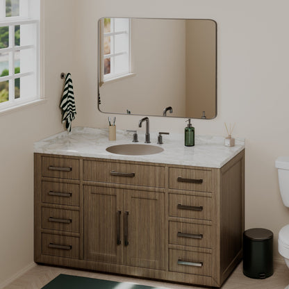 19" Seamless Undermount Quartz Composite Bathroom Sink In Concrete