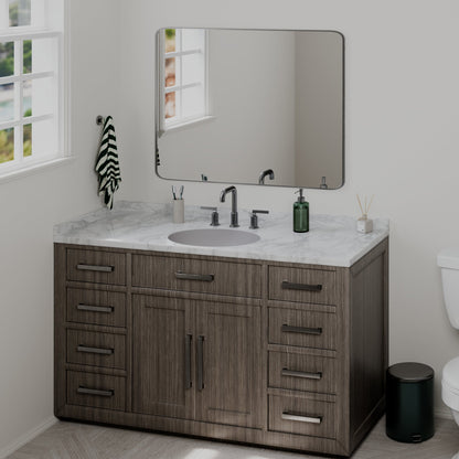 19" Seamless Undermount Quartz Composite Bathroom Sink In Grey