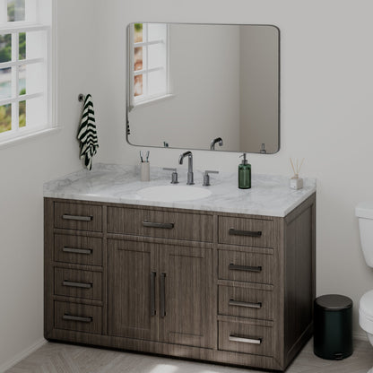 19" Seamless Undermount Quartz Composite Bathroom Sink In White