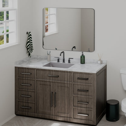 20" Seamless Undermount Quartz Composite Bathroom Sink In Grey