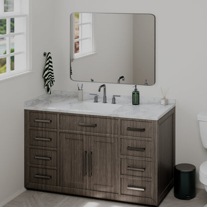 20" Seamless Undermount Quartz Composite Bathroom Sink In White