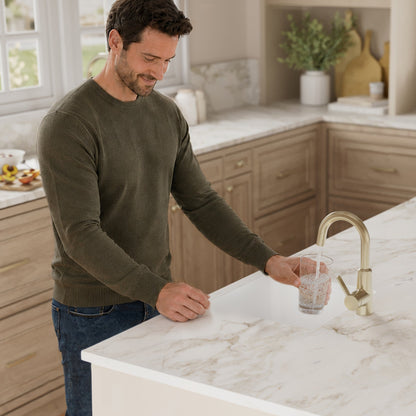 16-5/8" Seamless Undermount Quartz Composite Bar/Prep Sink In White