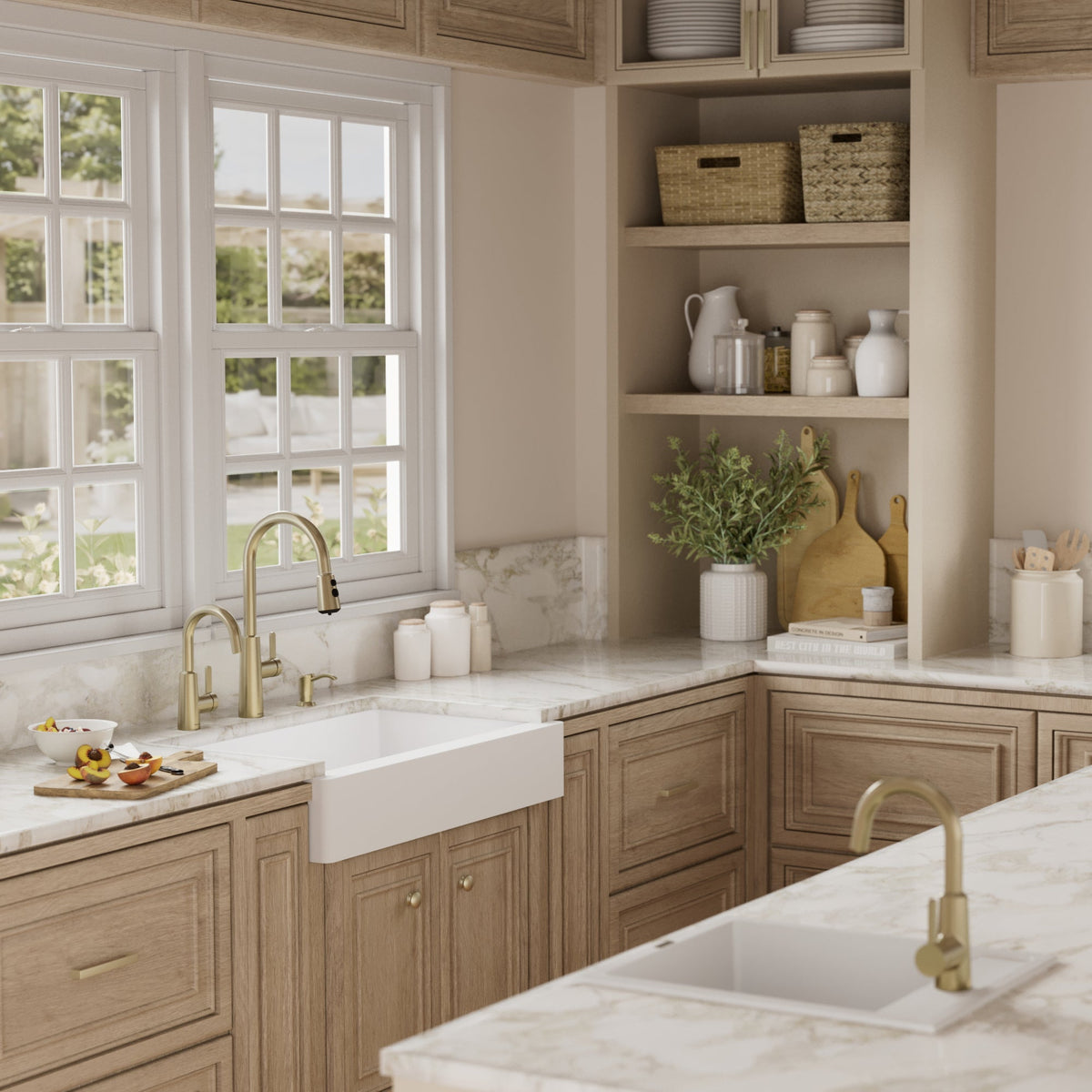 34" Retrofit Farmhouse Large Single Bowl Quartz Composite Kitchen Sink In White