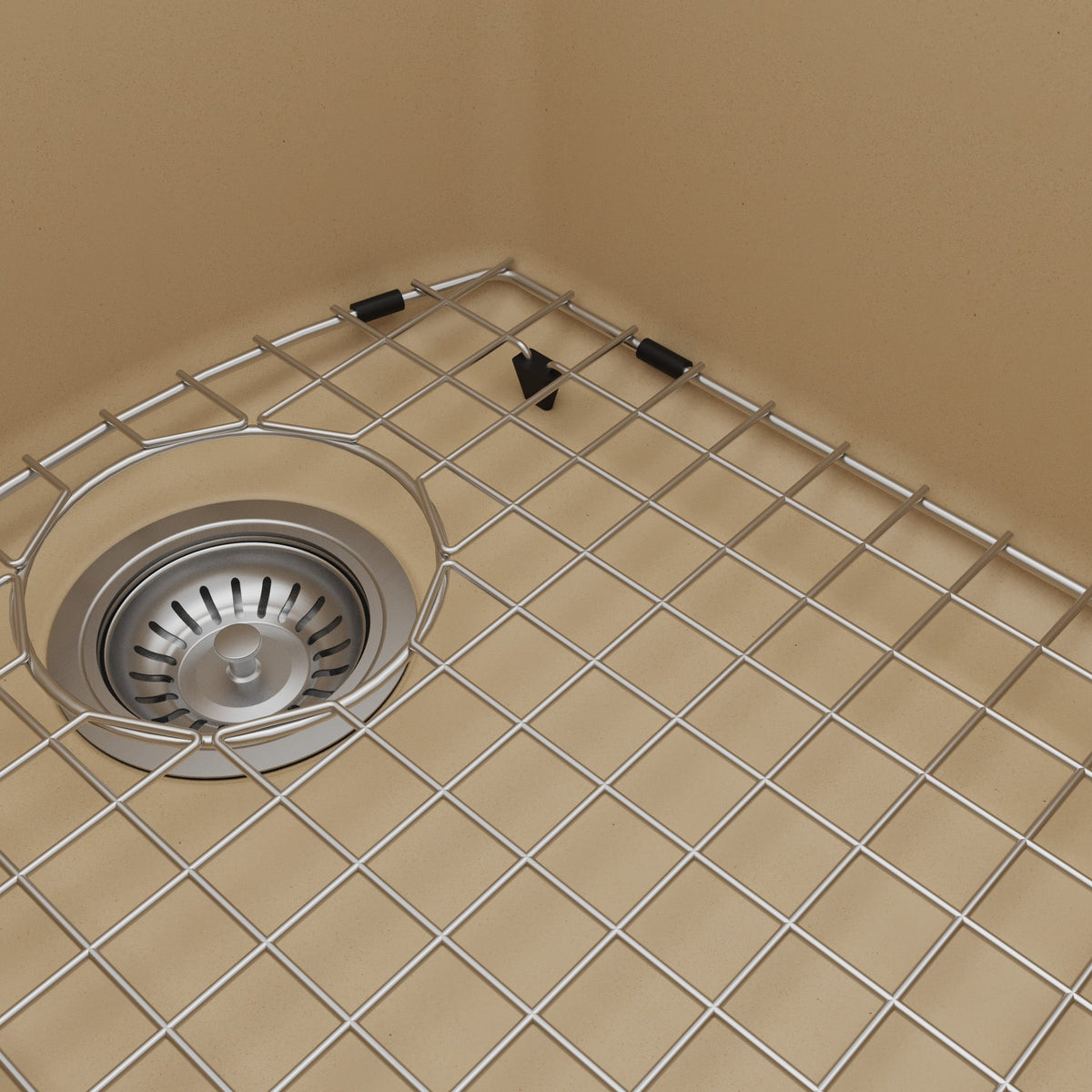 32-1/4" Undermount Double Offset Bowl Quartz Composite Kitchen Sink Kit In Bisque