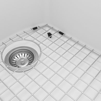 32-1/4" Undermount Double Offset Bowl Quartz Composite Kitchen Sink Kit In White
