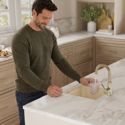 16-5/8" Undermount Quartz Composite Bar/Prep Sink In Bisque